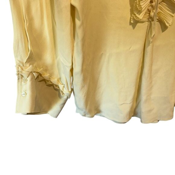 H&M Edition S/S 2025 Ruffled Pale Yellow Tunic Blouse Limited Edition - Picture 11 of 12